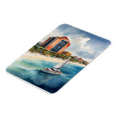 Cancun waterverf kunst magneet (Linkerzijde)