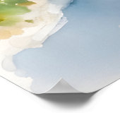 Cancun waterverf kunst poster (Hoek)