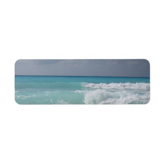 Cancun Waves Retouradreslabel Etiket (Voorkant)