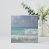 Cancun Waves-uitnodiging Kaart (Staand voorkant)