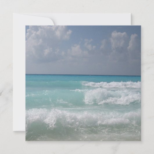 Cancun Waves-uitnodiging Kaart (Voorkant)