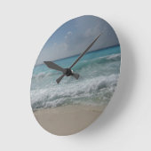 Cancun Waves Wall Clock Ronde Klok (Hoek)