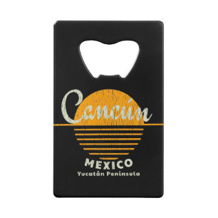 Cancun Yucatan Mexico Sun Creditkaart Flessenopener
