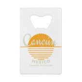 Cancun Yucatan Mexico Sun Creditkaart Flessenopener (Achterkant)