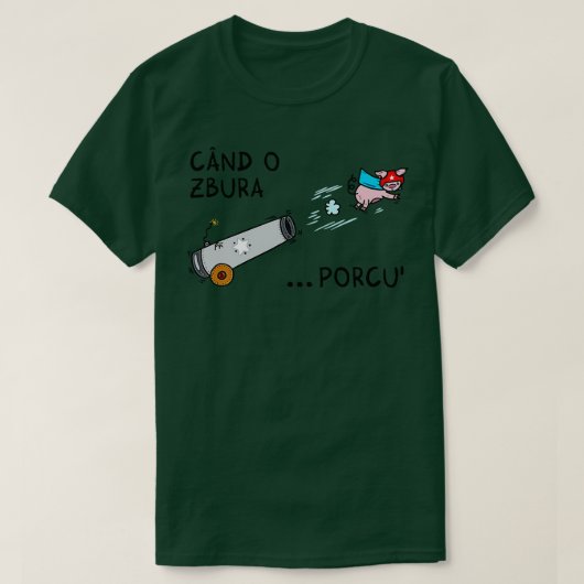 Cand o zbura porcul t-shirt (Design voorkant)