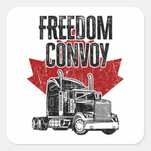 Canda Freedom Convoy 2022 Vierkante Sticker