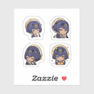 Candace Genshin Impact 4 stuks stickerblad Extra Sticker