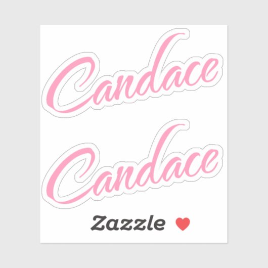 Candace Roze Naam x2 Sticker (Vel)