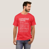 Canded Yams Nutrition Facts Thanksgiving Costume T-shirt (Voorkant volledig)