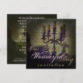 Candelabra Dark Romance Halloween bruiloft Kaart (Voorkant / Achterkant)