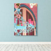 Candelabra en roze - Martha's wijngaard Canvas Afdruk (Insitu (Houten vloer))