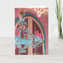 Candelabra en roze - Martha's wijnkaartje