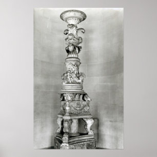 Candelabra, ontworpen door Piranesi op basis van Poster