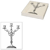 Candelabra Rubber Art Stamp Rubberstempel (Gestempeld)