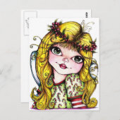 Candi Cane Fairy Briefkaart (Voorkant / Achterkant)