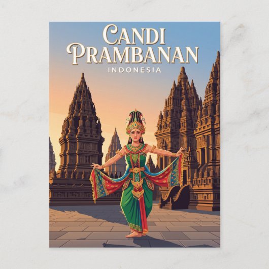 Candi Prambanan Indonesië Briefkaart (Voorkant)