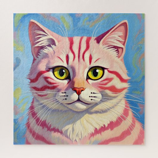 “Candice” A Cherry Striped Mystique – Cat Portrait Legpuzzel (Verticaal)