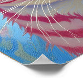 "Candice" Een kersengestreepte mystiek - Kattenpor Poster (Hoek)