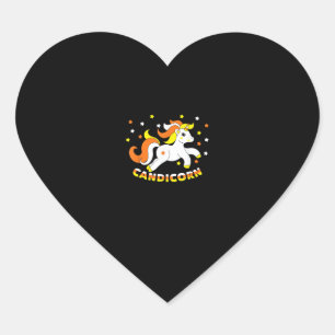 Candicorn Schattig Eenhoorn Halloween Candy Corn G Hart Sticker