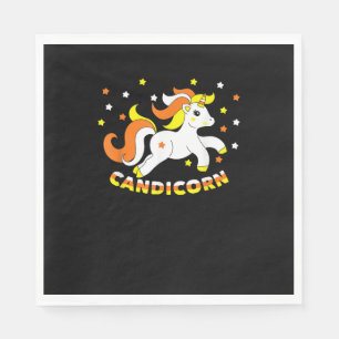 Candicorn Schattig Eenhoorn Halloween Candy Corn G Servet