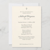 Candid Delicate Pastel Floral Frame Photo Funeral Kaart (Achterkant)