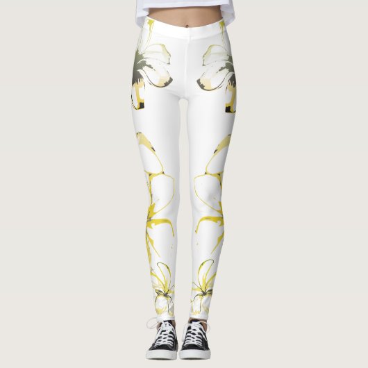 Candid Plumeria Leggings (Voorkant)