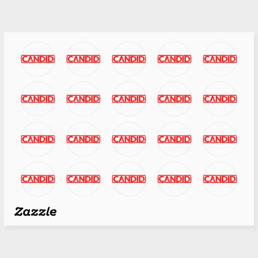 Candid Stamp Ronde Sticker (Vel)