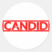 Candid Stamp Ronde Sticker (Voorkant)