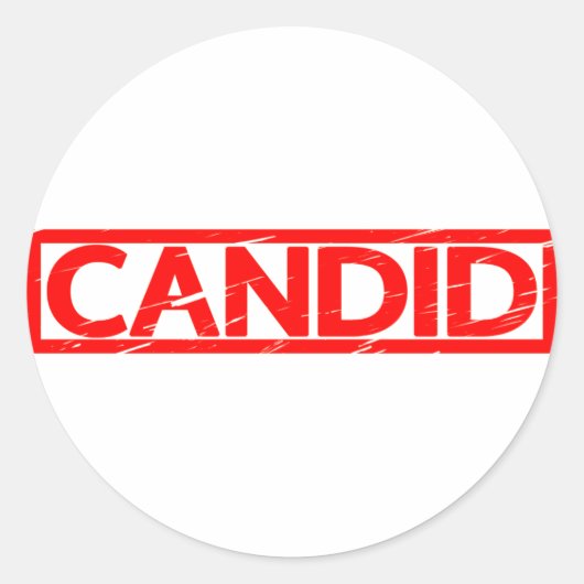 Candid Stamp Ronde Sticker (Voorkant)