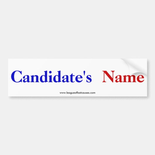 "Candidate"-bumpersticker Bumpersticker (Voorkant)
