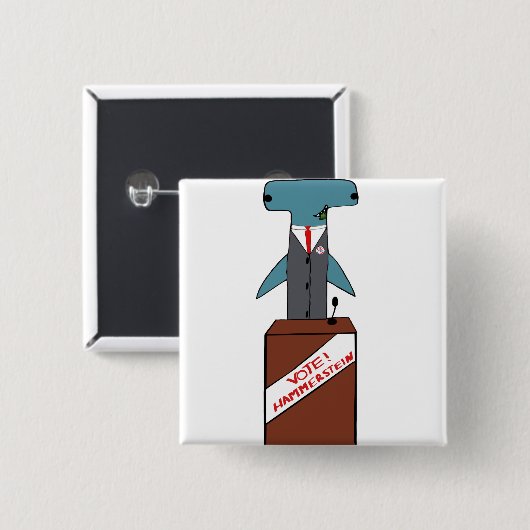 Candidate Hammerstein-toets Vierkante Button 5,1 Cm (Voorkant /achterkant)