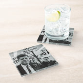 Candidate Kennedy Glazen Onderzetter (Schuin)