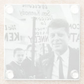 Candidate Kennedy Glazen Onderzetter (Achterkant)