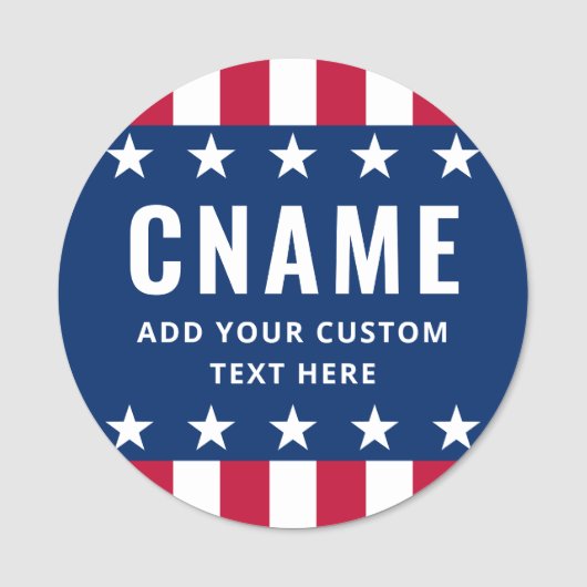 Candidate name slogan political election campaign naamplaatje (Voorkant)