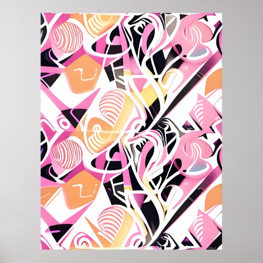 Candied Moment of a Memphis Design Poster (Voorkant)