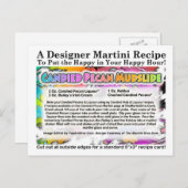 Candied Pecan Mudslide Martini Recept Briefkaart (Voorkant / Achterkant)