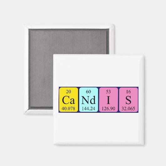 Candis periodieke tabelnaam magnet (Voorkant / Achterkant)