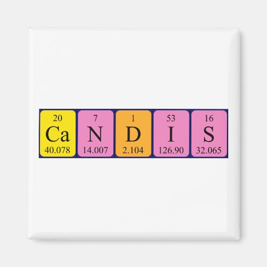 Candis periodieke tabelnaam magnet (Voorkant)