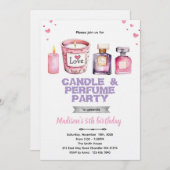 Candle and Perfume party invitation Kaart (Voorkant / Achterkant)