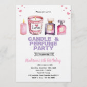 Candle and Perfume party invitation Kaart (Voorkant)