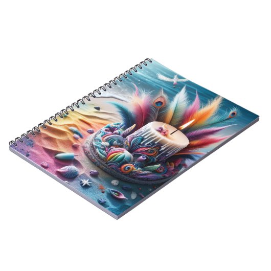 Candle Beach Feather Notitieboek (Linkerzijde)