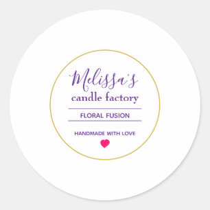 Candle Biz sjabloon Ronde Sticker