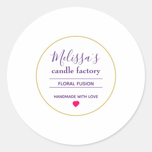 Candle Biz sjabloon Ronde Sticker (Voorkant)
