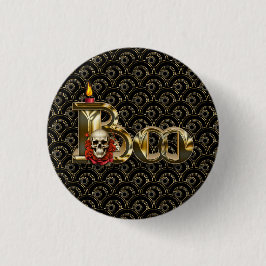 Candle Boo Halloween Knop Ronde Button 3,2 Cm