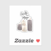 Candle Business logo Sticker (Vel)