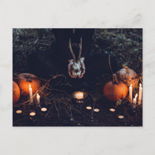 Candle Candlelight Ceremony Occult Creepy Dark Briefkaart