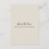 Candle Care Dank u Verpakking Kaart (Achterkant)