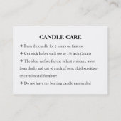 Candle Care Gold Gliter Chic Script Hartelijk dank Visitekaartje (Achterkant)