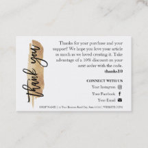 Candle Care Gold Gliter Chic Script Hartelijk dank