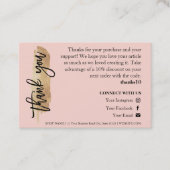 Candle Care Gold Glitter Chic Script Hartelijk dan Visitekaartje (Voorkant)